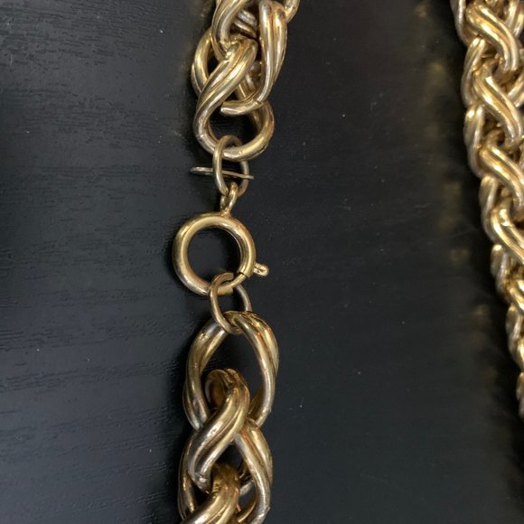 Napier Woven Gold Necklace & Bracelet Set - Picture 4 of 9